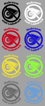 Aufkleber Hubraum statt Ladedruck